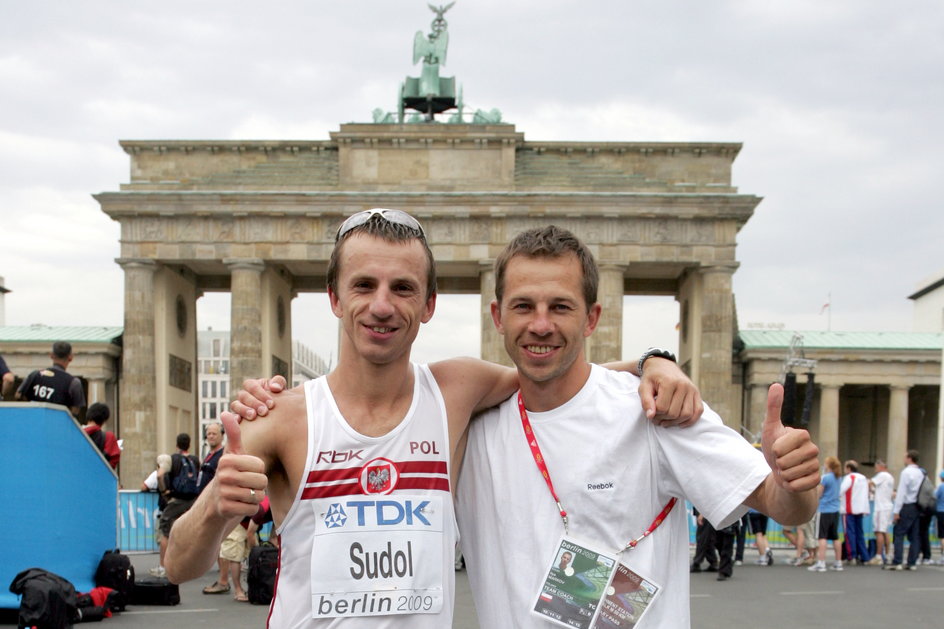 Berlin 2009. Trener Ilja Markow i jego ówczesny podopieczny, Grzegorz Sudoł. 