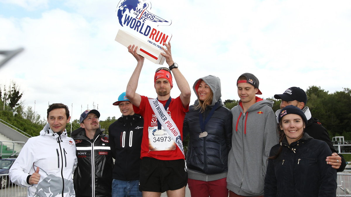 Grzegorz Urbańczyk wygrał polską edycję Wings for Life World Run w 2014 r.