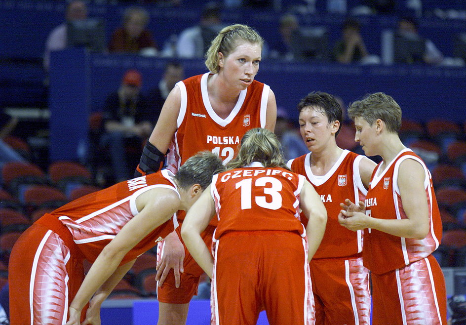 Małgorzata Dydek w barwach reprezentacji Polski