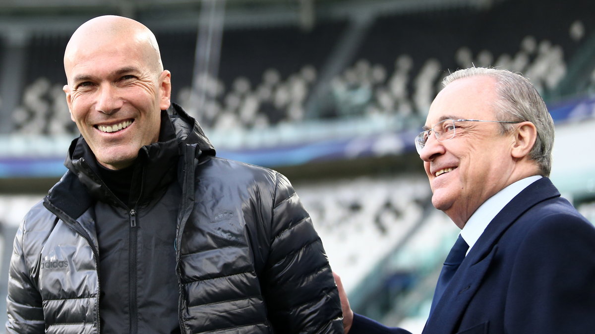 Zinedine Zidane (L) i Florentino Perez