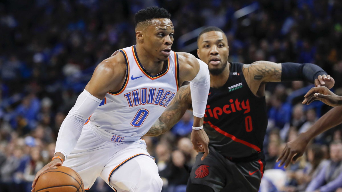 Russell Westbrook z Thunder i Damian Lillard z Blazers