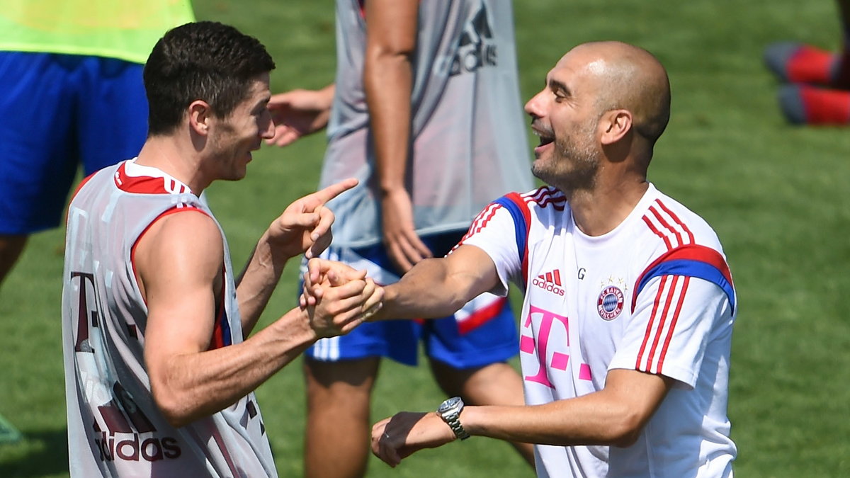 Pep Guardiola i Robert Lewandowski