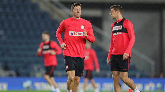 Trening reprezentacji Polski na stadionie w Jerozolimie