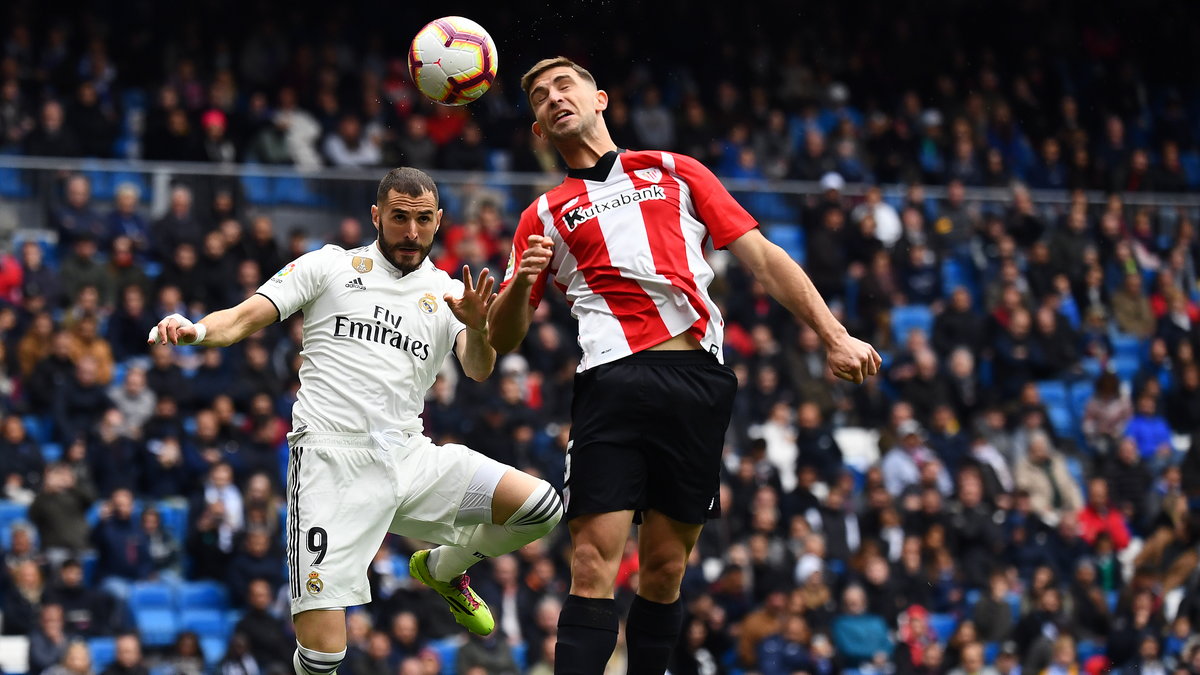 Karim Benzema (Real Madryt) i Yeray Alvarez (Athletic Bilbao)