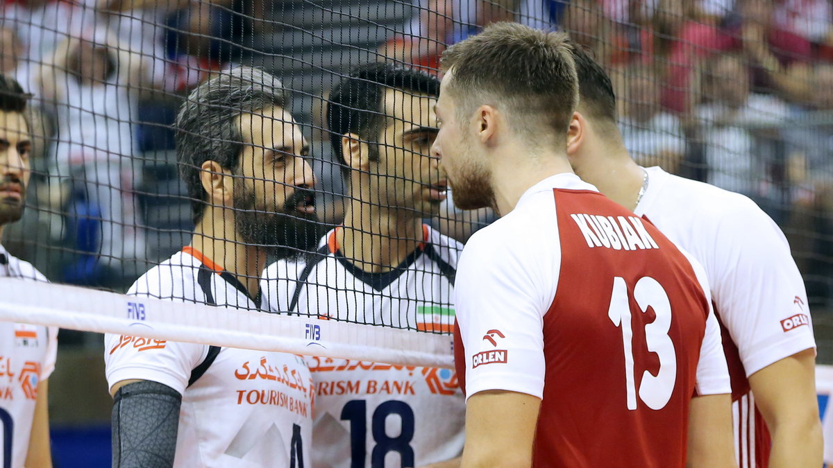 Kłótnie Michała Kubiaka z Sa’id Marufem w trakcie meczu Polska - Iran (2018 r.)