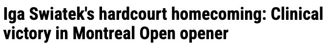 Tennis up-to-date