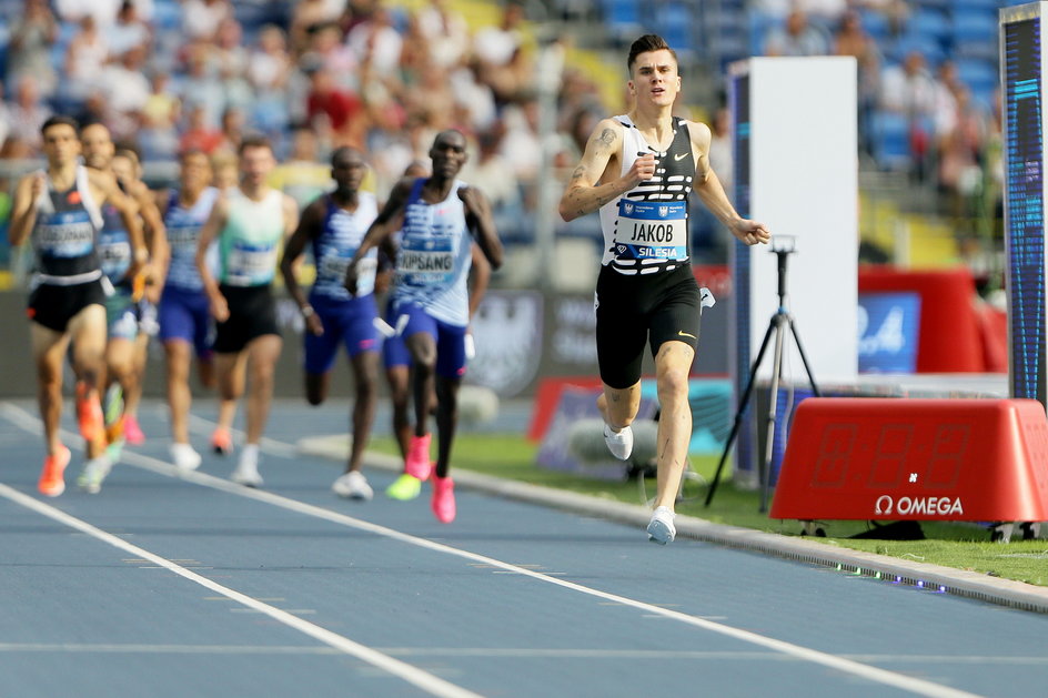 Jakob Ingebrigtsen podczas mityngu Diamentowej Ligi w Chorzowie (2023)