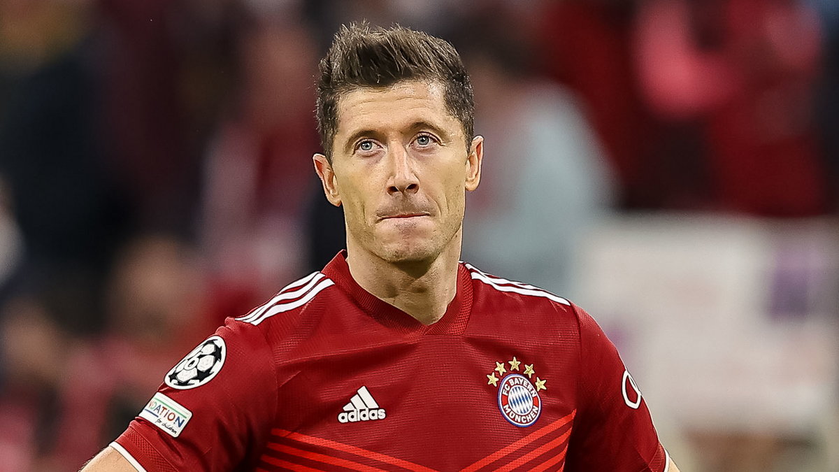 Robert Lewandowski w barwach Bayernu Monachium (maj 2022 r.)