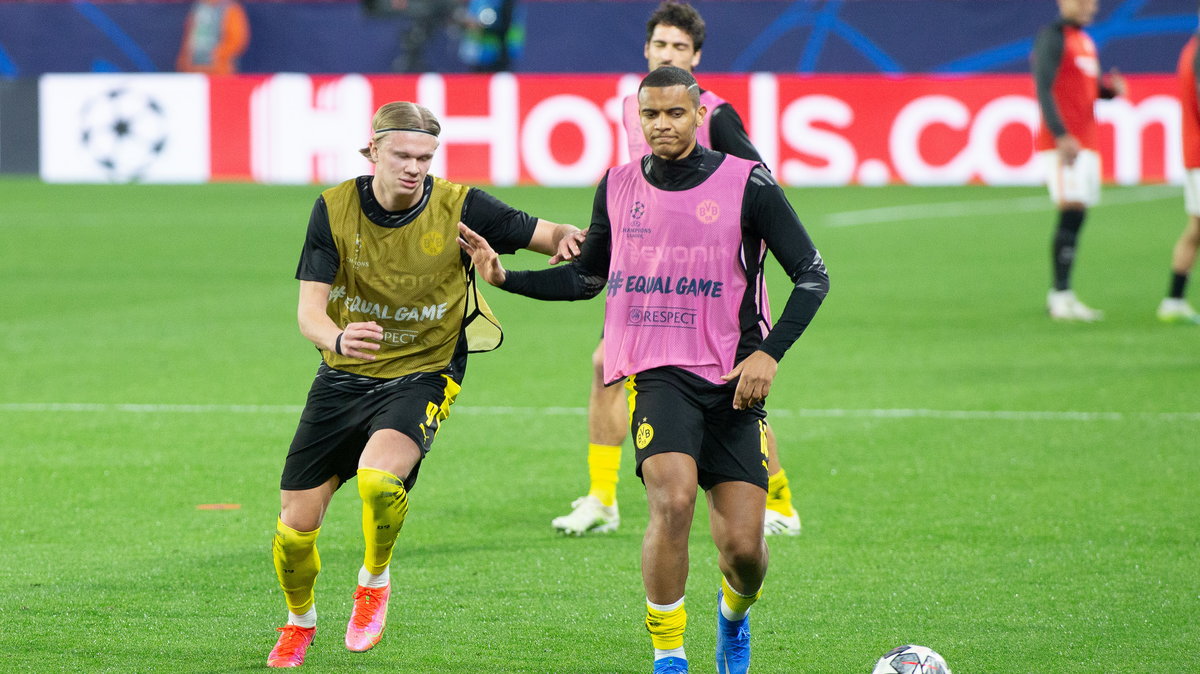 Erling Haaland i Manuel Akanji w Borussii Dortmund