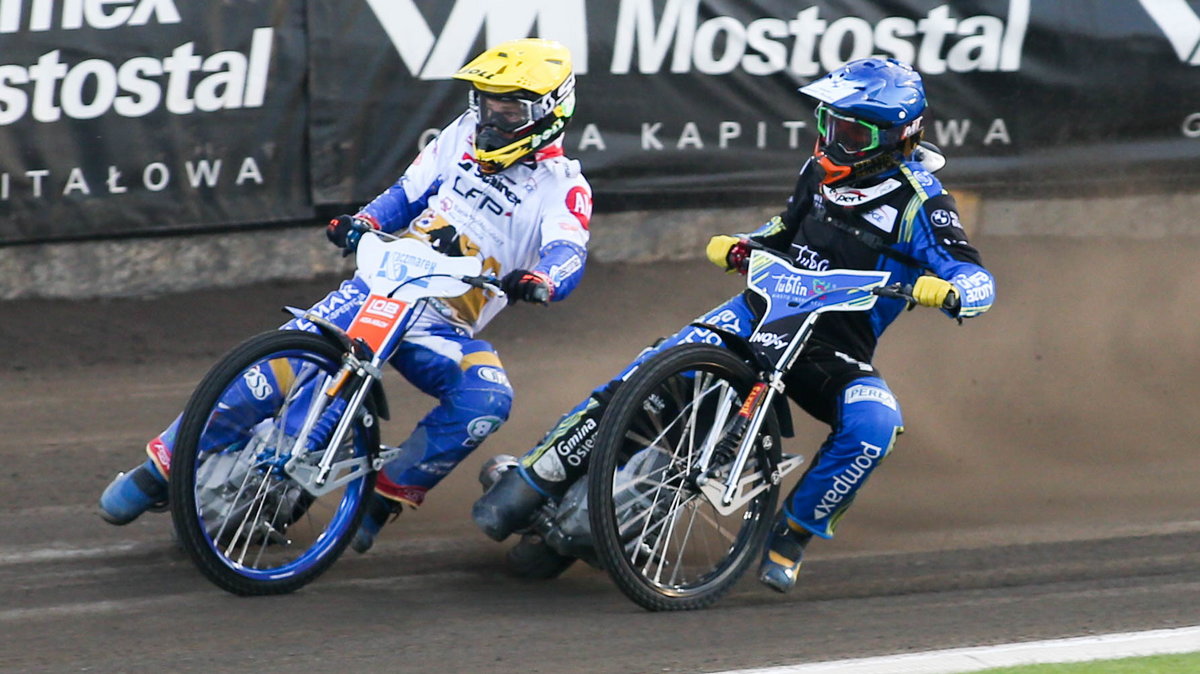 Jason Doyle (Fogo Unia Leszno) i Dominik Kubera (Motor Lublin)