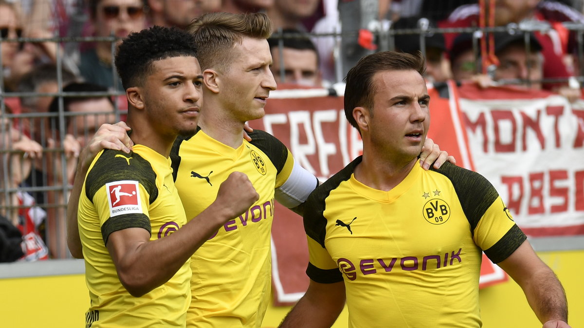 Jadon Sancho, Marco Reus, Mario Götze (Borussia Dortmund)