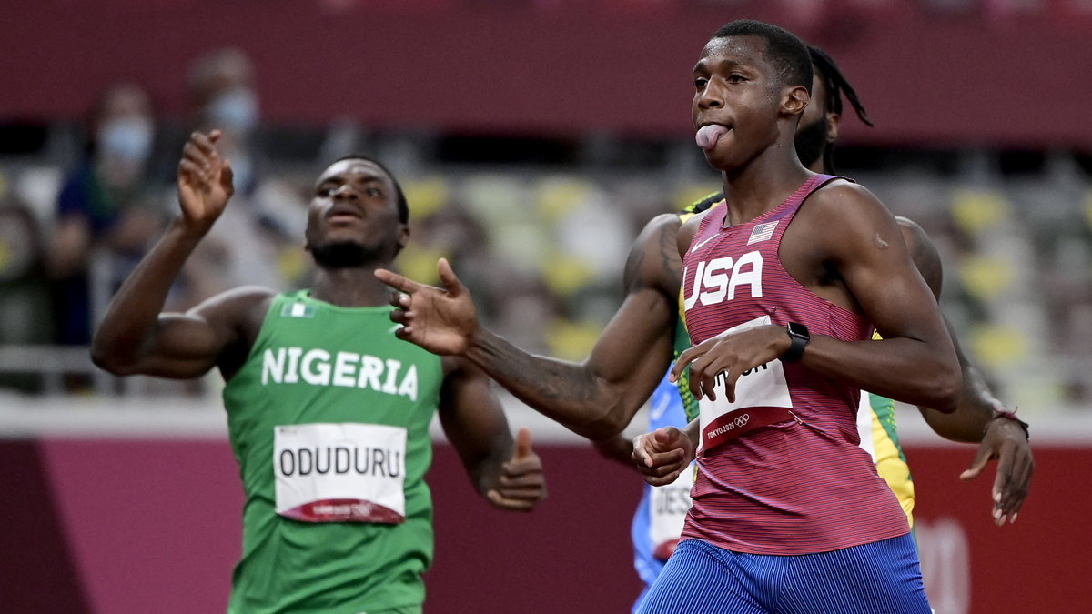 Erriyon Knighton (USA) i Divine Oduduru (Nigeria)