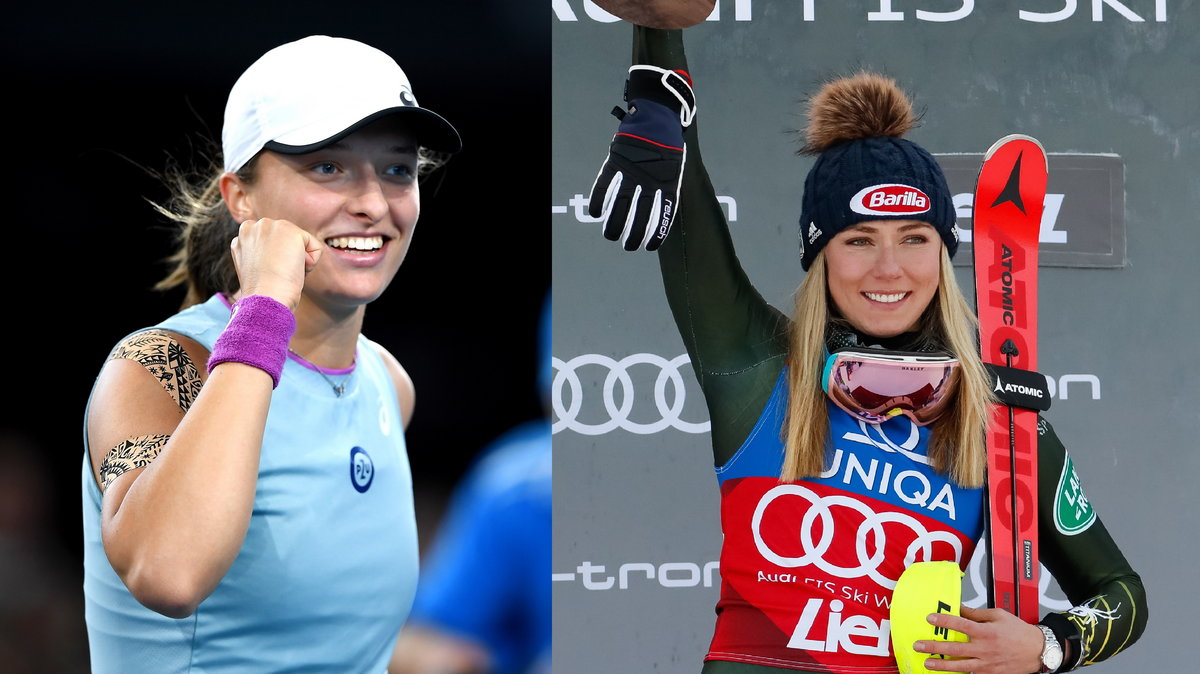 Iga Świątek i Mikaela Shiffrin