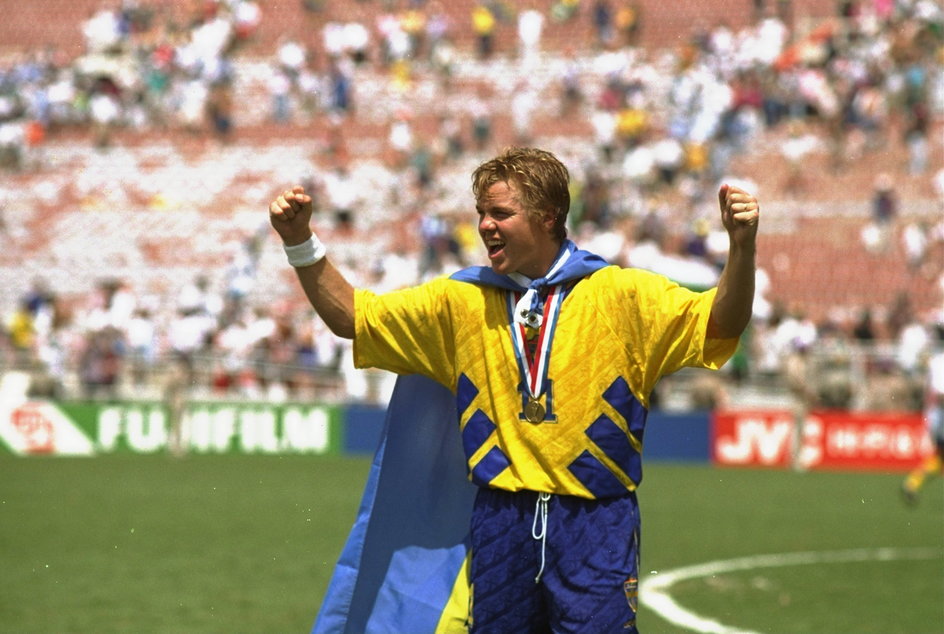 Tomas Brolin z brązowym medalem MŚ 1994