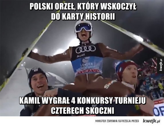 Kamil Stoch w znakomitym stylu wygrał Turniej Czterech Skoczni - memy