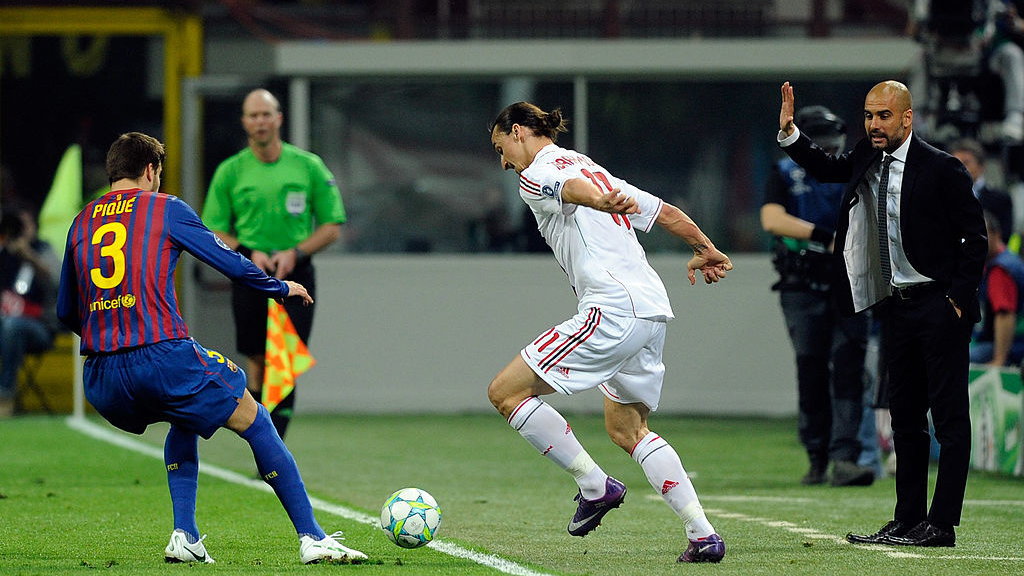 Gerard Pique, Zlatan Ibrahimovic i Josep Guardiola