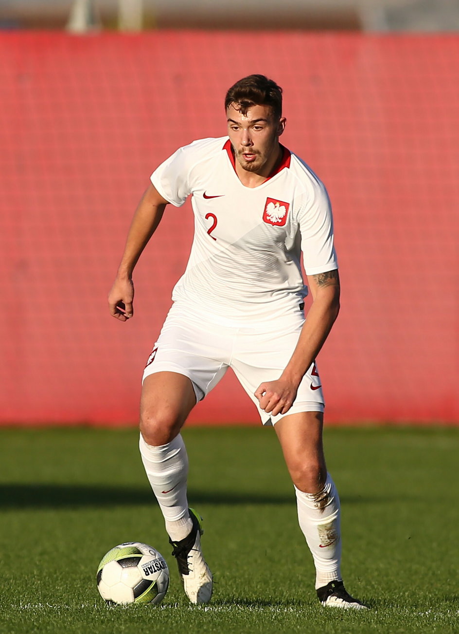 Przemysław Wiśniewski w meczu reprezentacji Polsku U-21