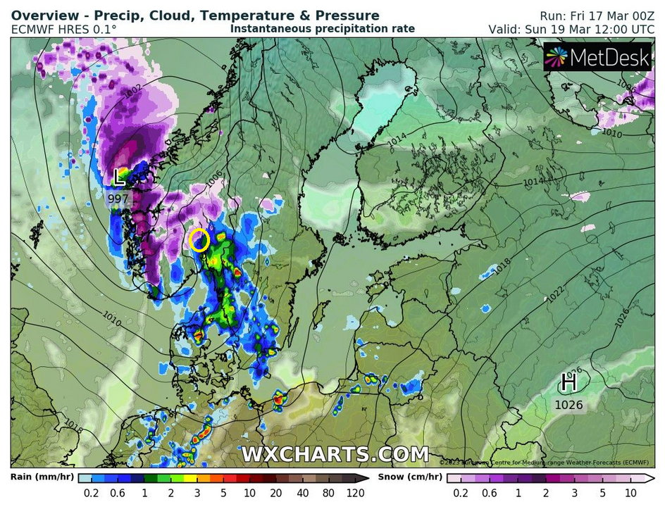 Kolejna fala opadów nadejdzie w niedzielę