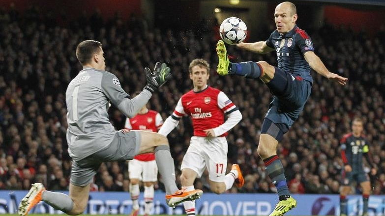 Arjen Robben i Wojciech Szczesny