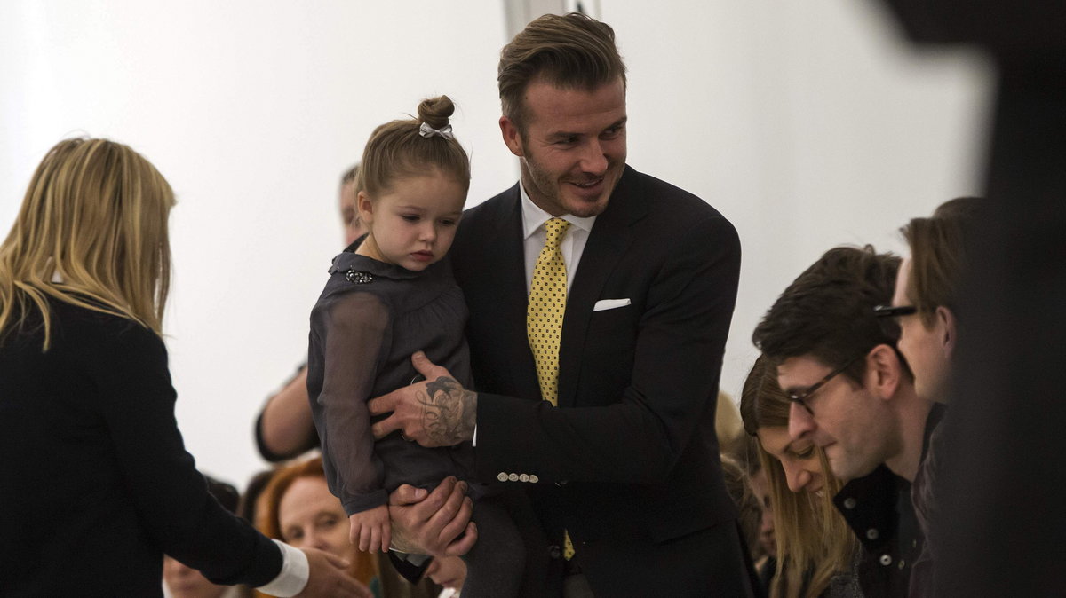 David Beckham z córką Harper 