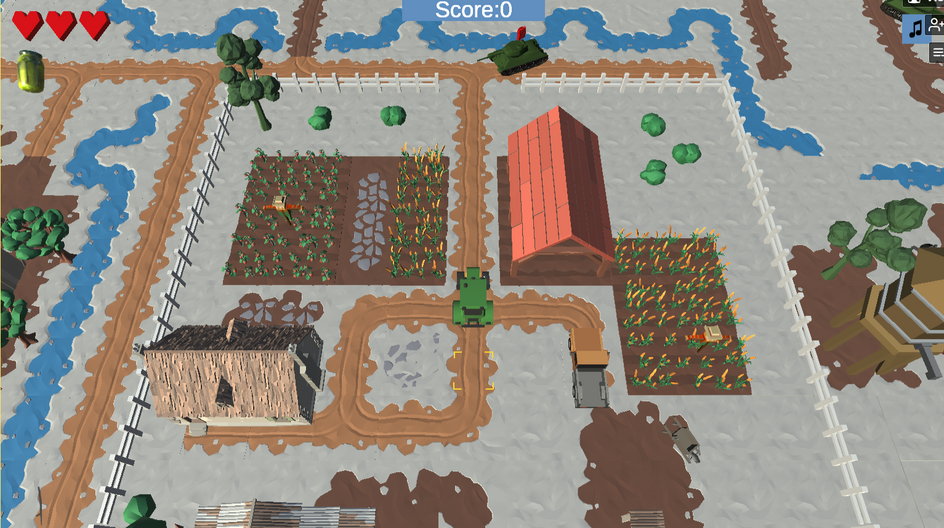 Zrzut ekranu z Farmers Stealing Tanks