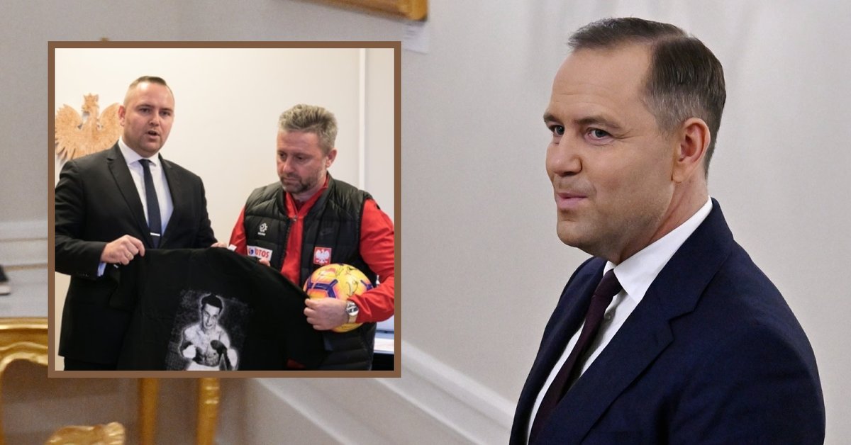 Tak wyglądało spotkanie kadry z Karolem Nawrockim. Zaczęło się od wpadki