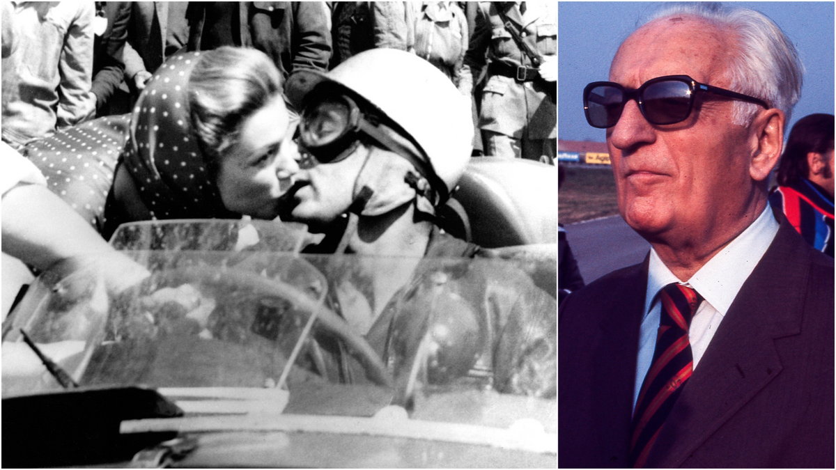 Linda Christian i Alfonso de Portago, z prawej – Enzo Ferrari