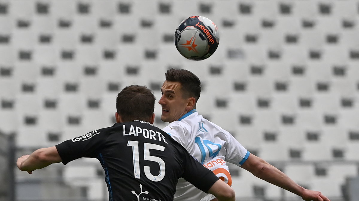 Arkadiusz Milik w meczu z Lorient