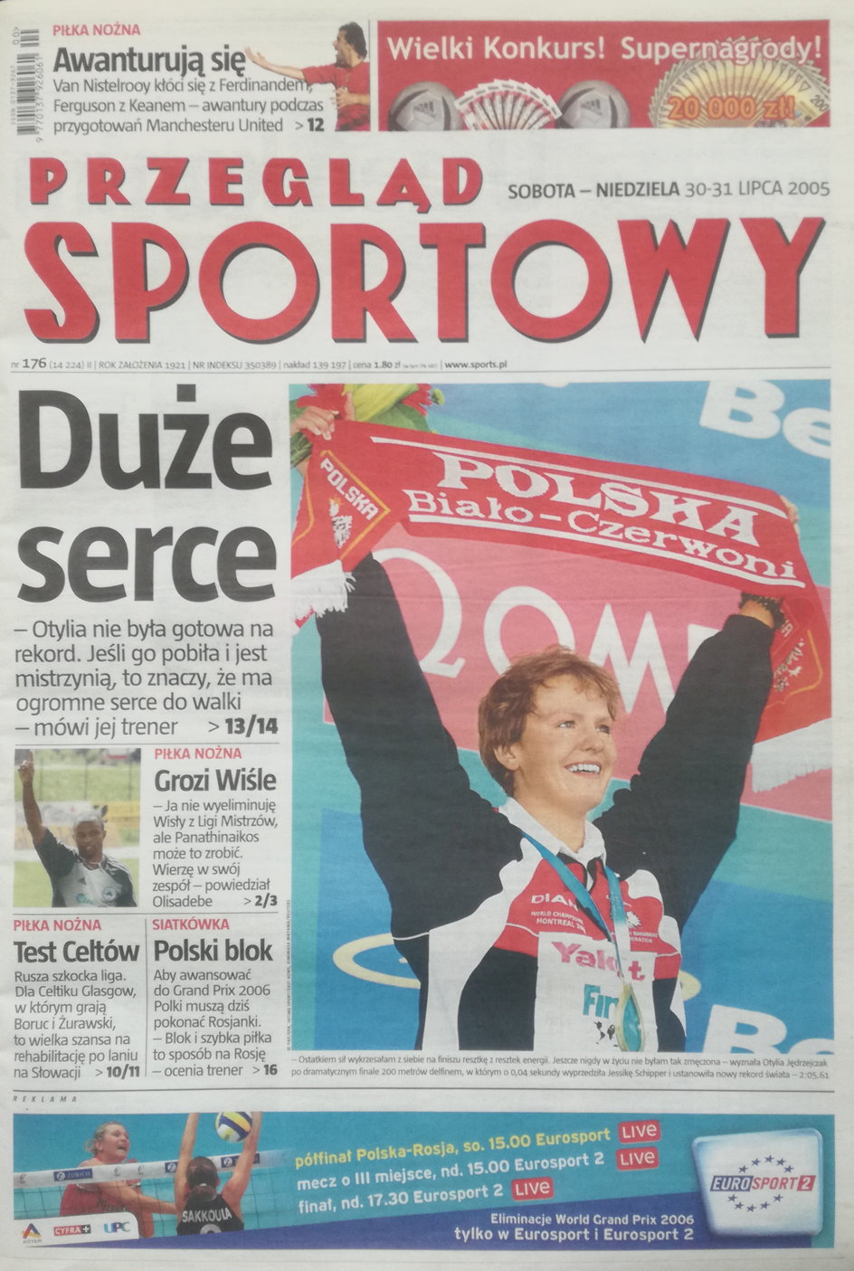 Okładka „Przeglądu Sportowego” z 30 lipca 2005 roku.