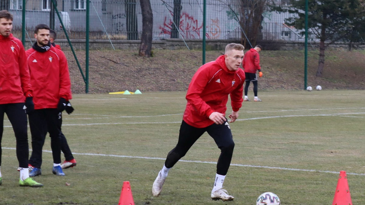 Roman Prochazka na treningu Górnika Zabrze