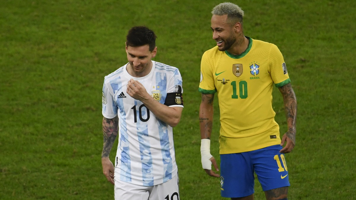 Leo Messi i Neymar podczas finału Copa America 2021