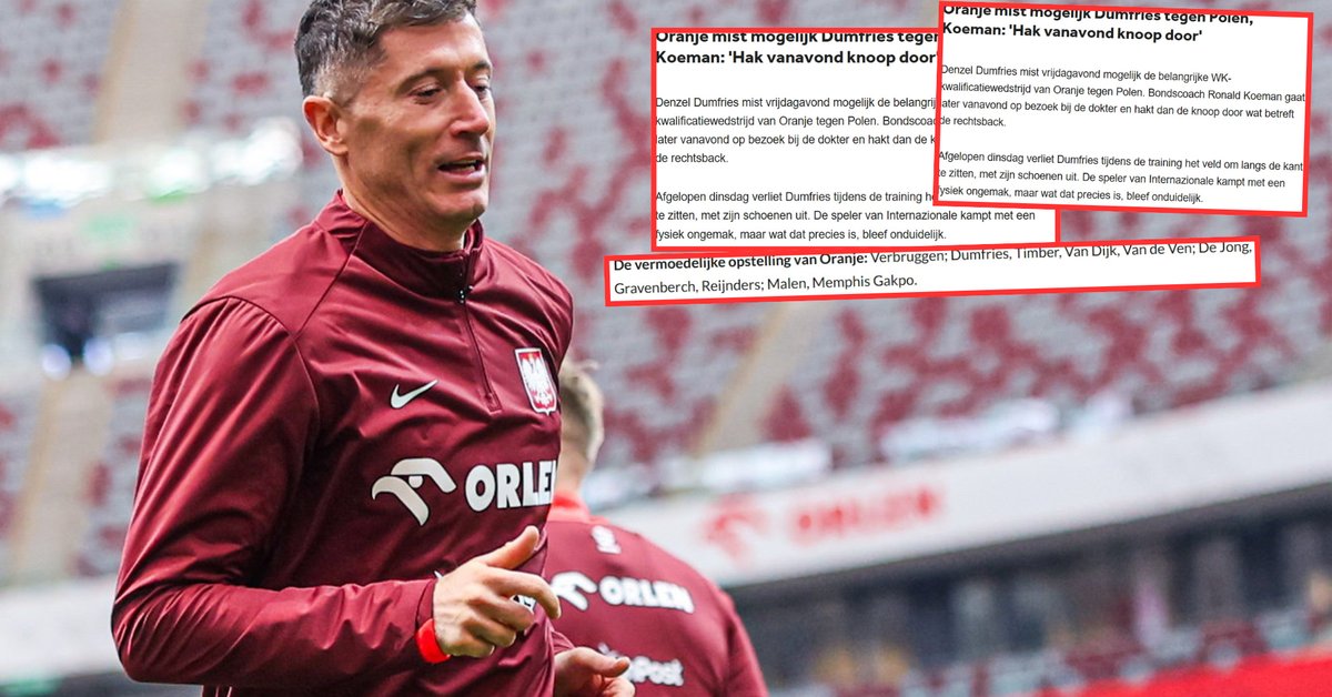 Holendrzy bez złudzeń przed meczem z Polską. Tak o nas piszą