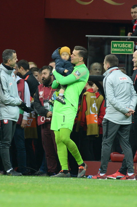 Wojciech Szczęsny z synem Liamem