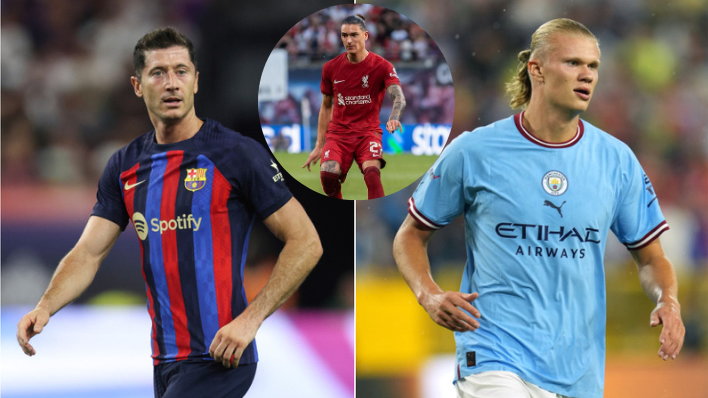 Robert Lewandowski, Erling Haaland i Darwin Nunez