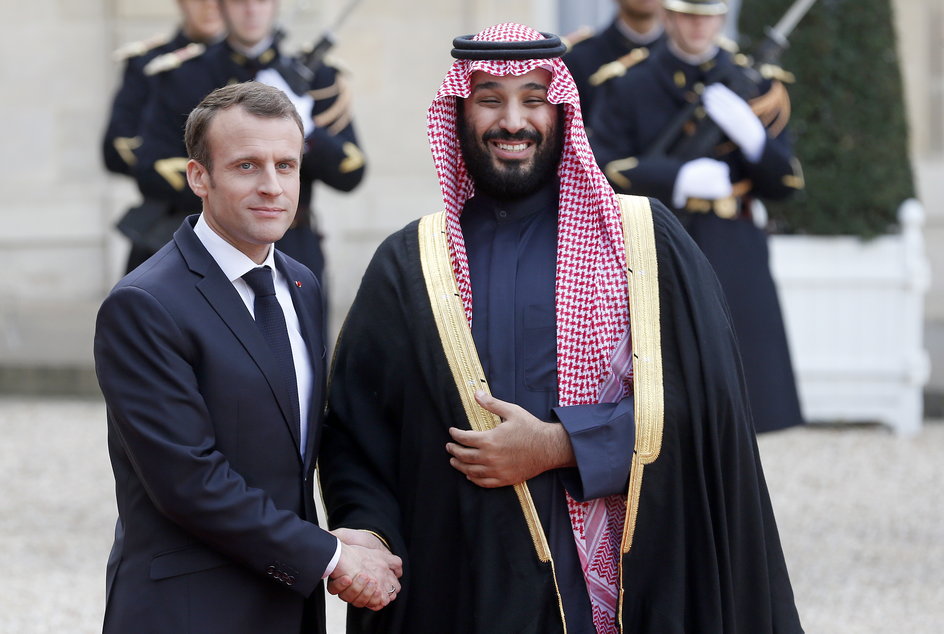 Emmanuel Macron i Mohammed bin Salman