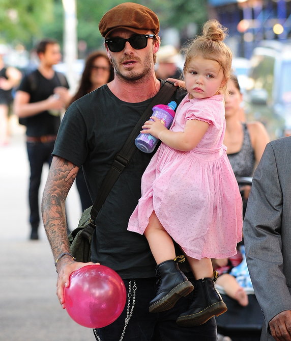 Harper Seven Beckham z tatą we wrześniu 2013 roku