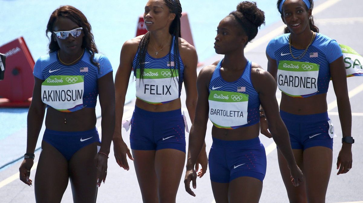 Amerykańska sztafeta - Morolake Akinosun, Allyson Felix, English Gardner i Tianna Bartoletta