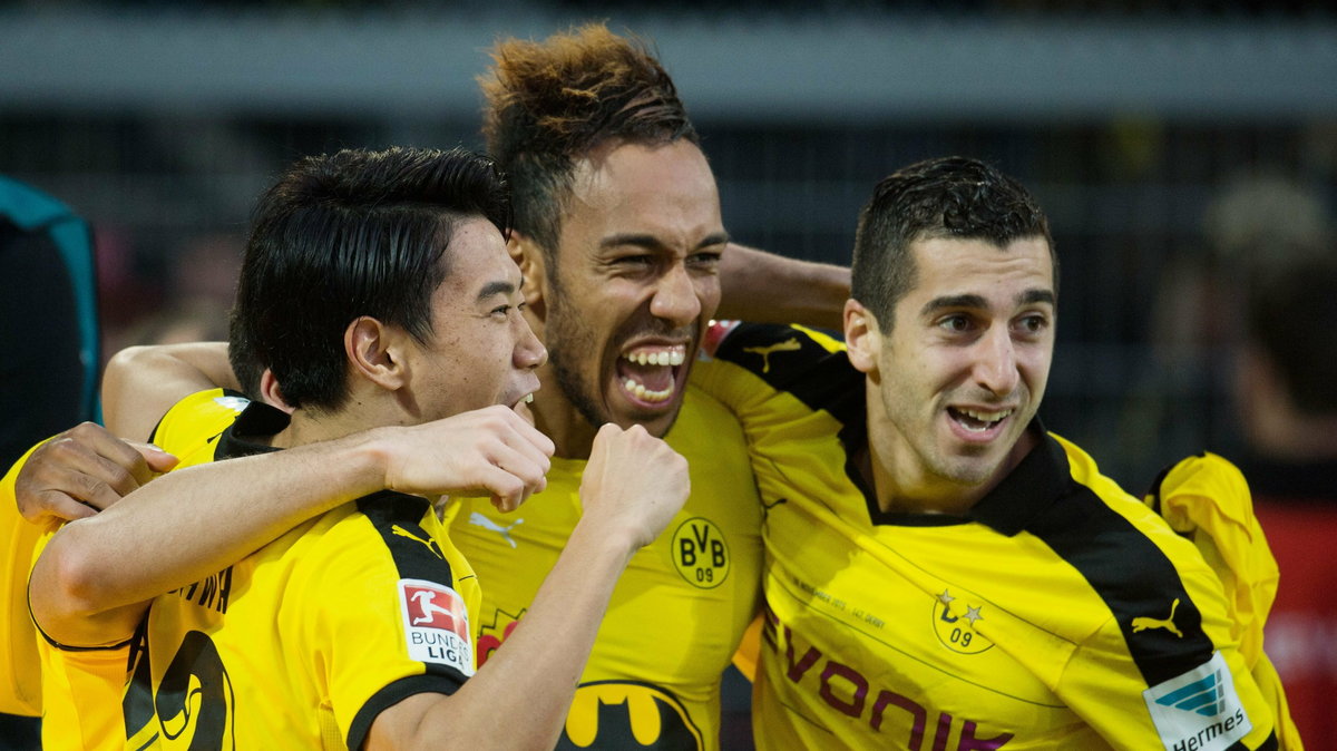 Shinji Kagawa, Pierre-Emerick Aubameyang i Henrik Mchitarjan