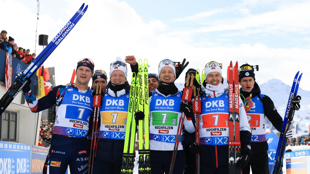 Norwegowie nie mają sobie równych w biathlonowej sztafecie