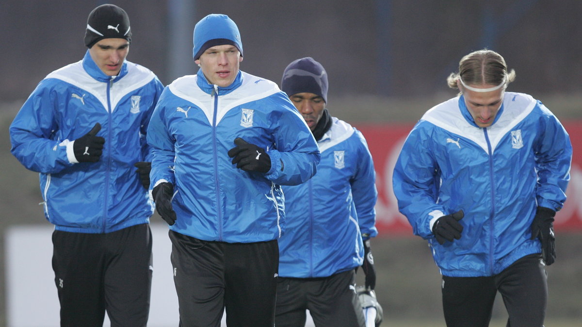 Trening Lecha przed meczem z Bragą