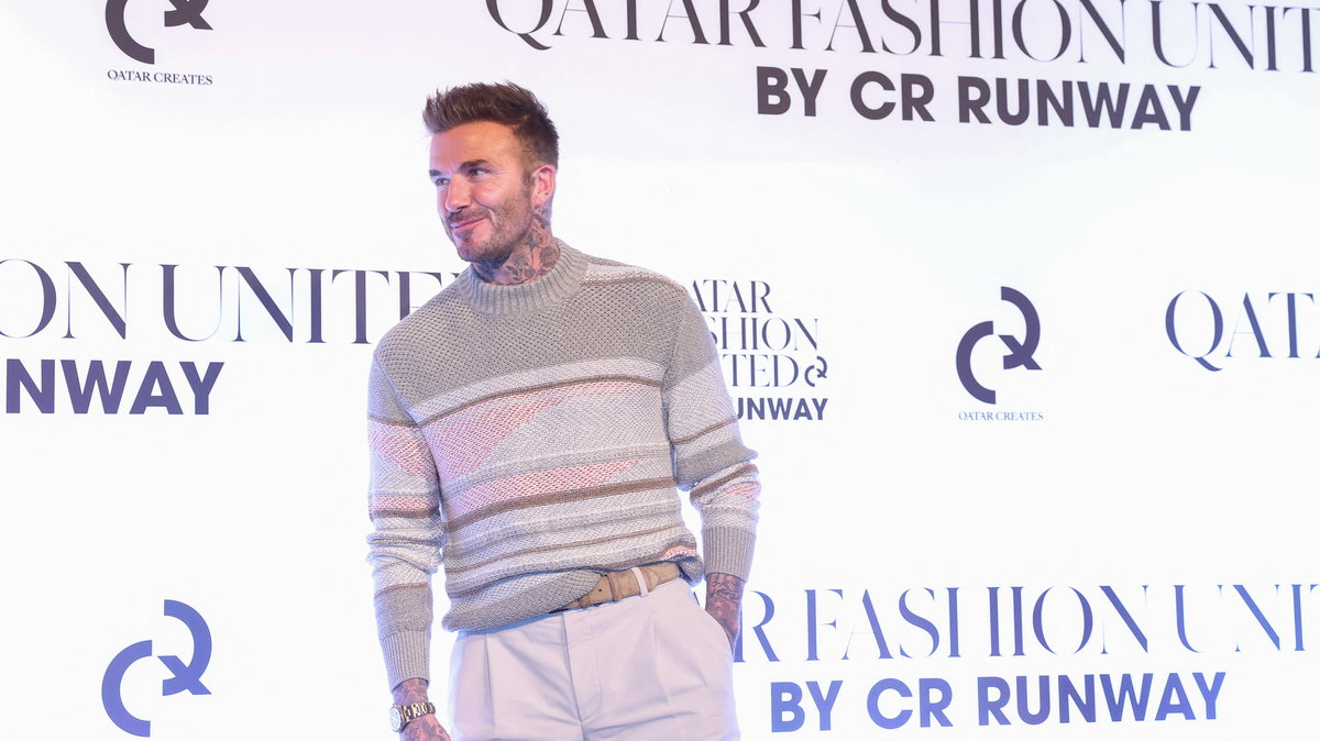 David Beckham na imprezie Qatar Fashion United