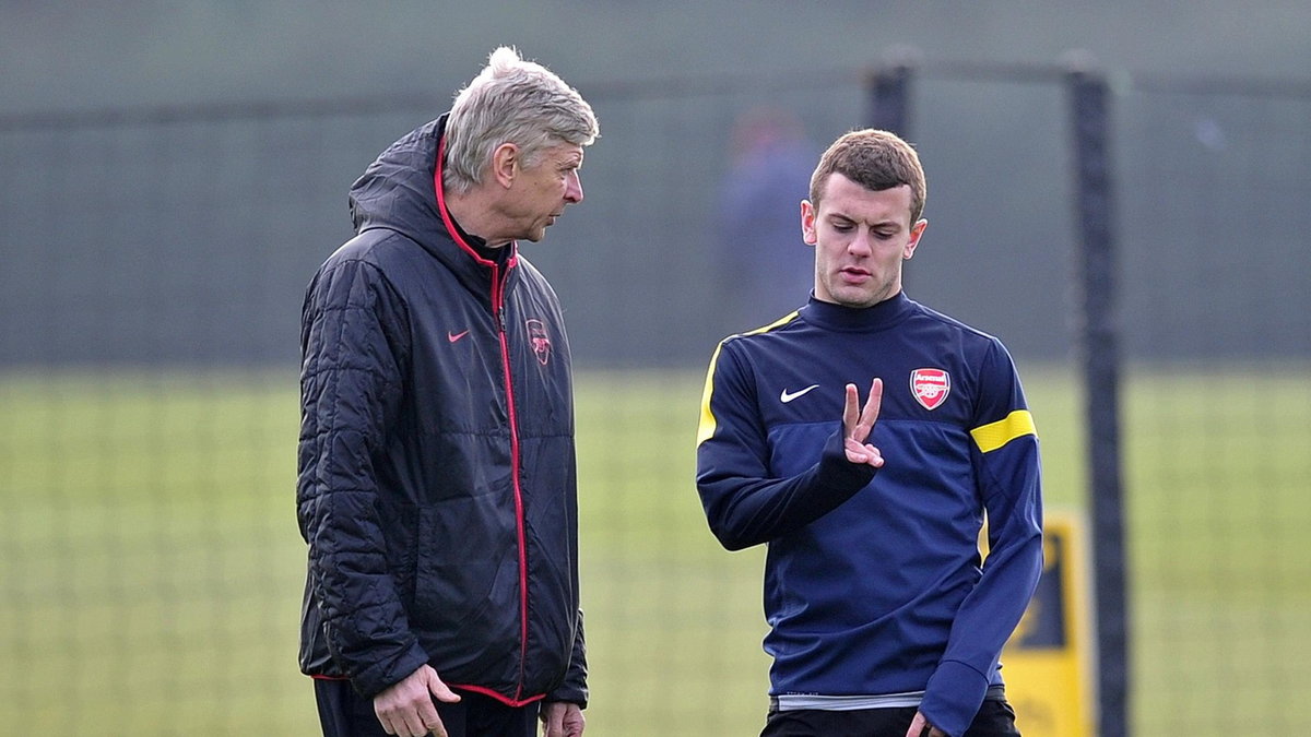 Arsene Wenger (L) i Jack Wilshere (P)