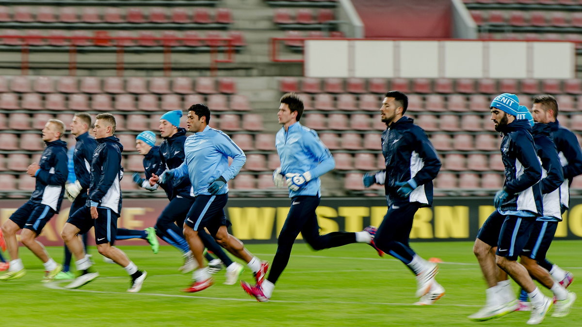 Trening piłkarzy Zenitu Sankt Petersburg 