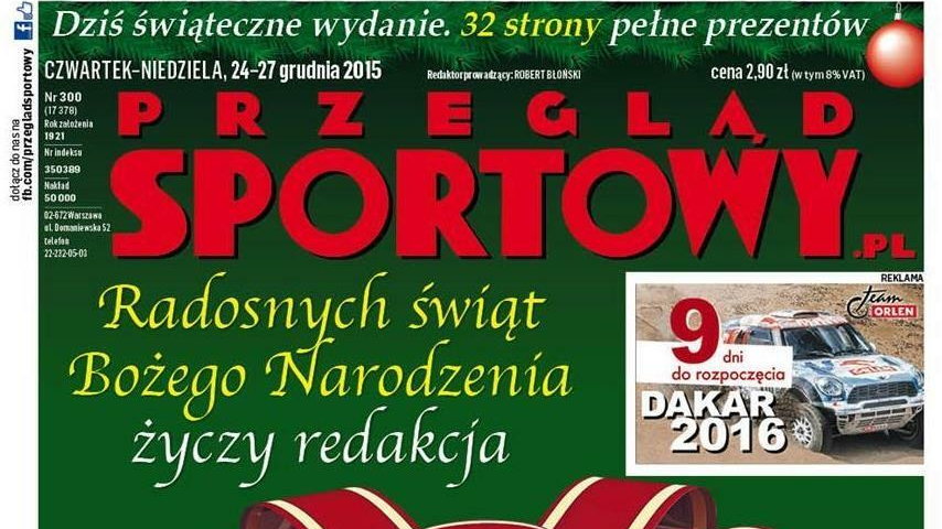 Świąteczne wydanie "Przeglądu Sportowego"