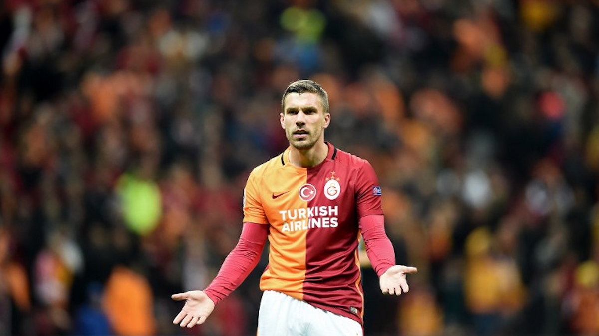 Lukas Podolski w barwach Galatasaray, fot. OZAN KOSE / AFP