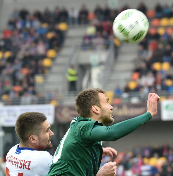 PIŁKA NOŻNA EKSTRAKLASA PODBESKIDZIE - ŚLĄSK WROCŁAW (Paweł Tarnowski i Adam Kokoszka)