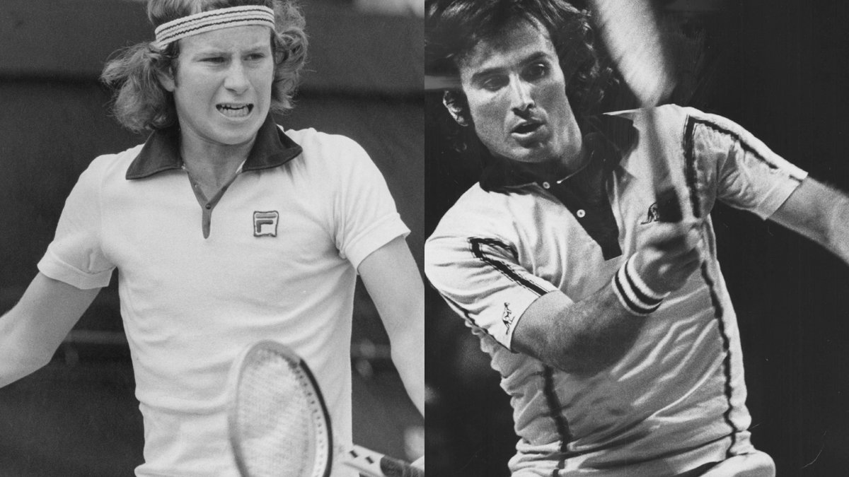 John McEnroe (z lewej) i Eddie Dibbs (z prawej) na zawsze zapamiętali meczu US Open z 1977 r.