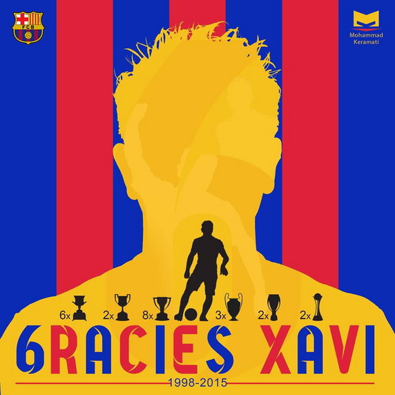 Xavi odchodzi z Barcelony - kibice dziękują