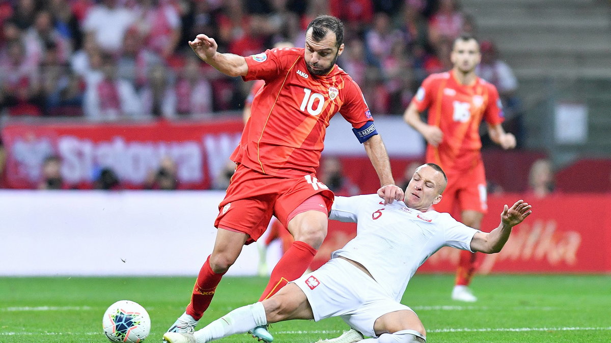 Goran Pandev (Macedonia Północna) i Jacek Góralski (Polska)