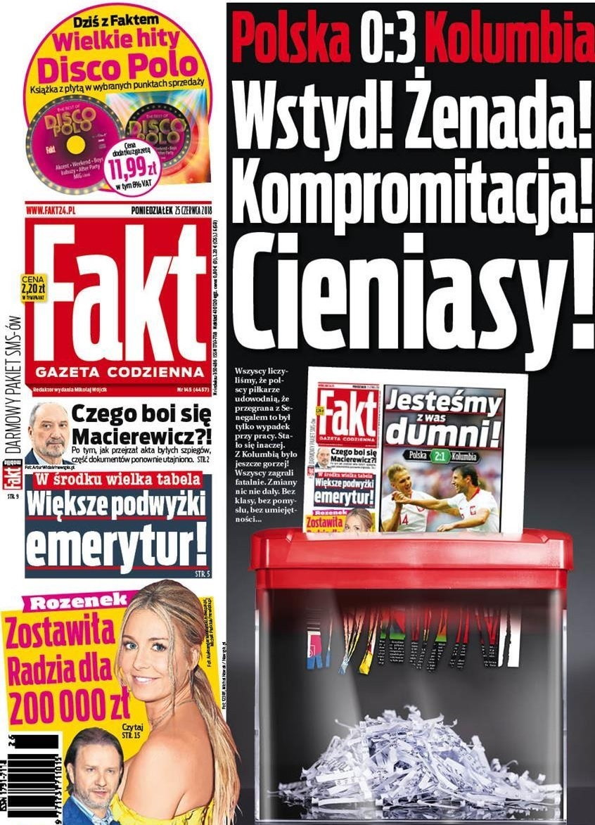 Okładka "Faktu"